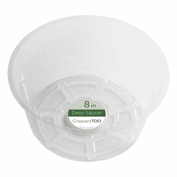 Crescent Garden 3.7 in. H X 8 in. D Plastic Plant Saucer Clear BV080D00C